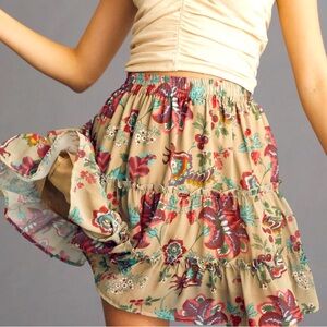 Anthropologie Let Me Be floral skirt